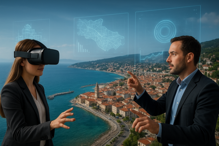 Representación de gemelos digitales turismo en un modelo 3D de un destino inteligente